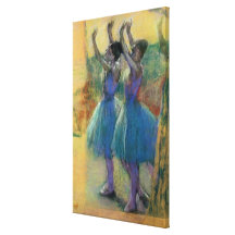 Dois dançarinos azuis impressão de canvas envolvidas