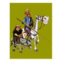 DON QUIJOTE, SANCHO, ROCINANTE y RUCIO - Cervantes Cartao Postal