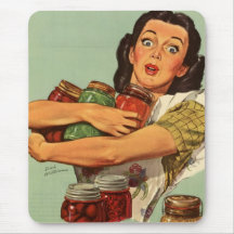 Dona de casa do vintage mouse pads