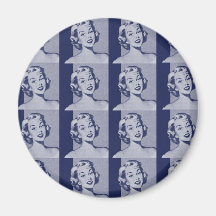 Dona de casa retro imã de geladeira