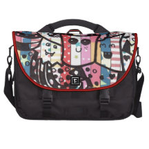 doodle colorido do kawaii bolsas para computador portátil