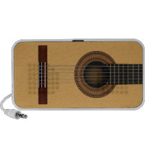 Doodle da guitarra acústica caixinha de som de viagem