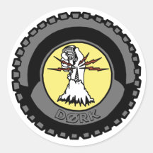 DORK com um zero Adesivos