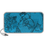 Dragão azul auto-falante gravado. Personalize o no Caixinha De Som Para Notebook