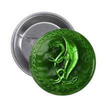 Dragão celta verde pins