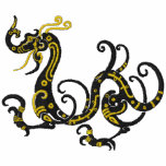 Dragão chinês preto moleton bordado com capuz