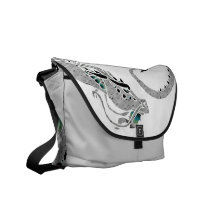 Dragão Coiled de prata Bolsas Mensageiro