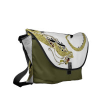Dragão Coiled do cacau Bolsa Mensageiro