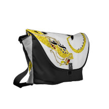 Dragão Coiled dourado Bolsas Mensageiro