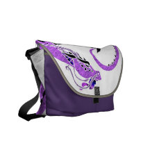 Dragão Coiled roxo Bolsas Mensageiro