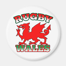 Dragão da bandeira de Wales do rugby Imãs