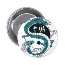 Dragão de Yin e de Yang Pins