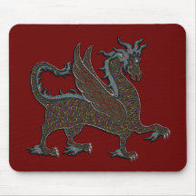 Dragão do arco-íris mouse pads