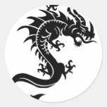 Dragão, Dragon Adesivo Em Formato Redondo