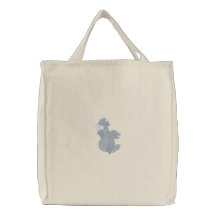 Dragão Giggling da lavanda bonito Bolsa Bordada