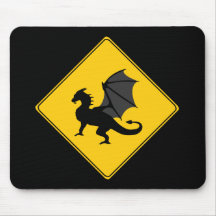 Dragão Mousepad do sinal de estrada