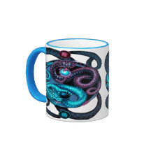 Dragão que ying a caneca de café de yang