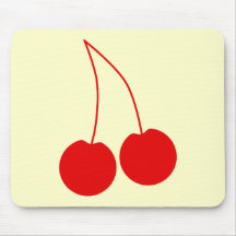 Duas cerejas vermelhas mousepad