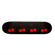 Duas cerejas vermelhas no preto skates