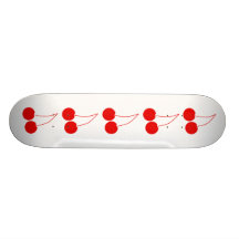Duas cerejas vermelhas skate personalizado