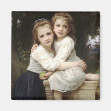 Duas irmãs pelo ímã de Bouguereau Imãs De Geladeira