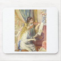 Duas meninas no piano mousepad