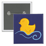 ducky de borracha com botão das ondas botons