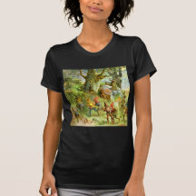 Duendes e gnomos na floresta mágica escura profund tshirts