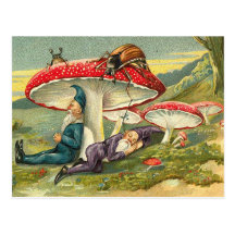 Duendes sonolentos cartao postal