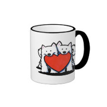 Duo sentido do Samoyed Canecas