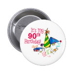 É meu aniversário do 90 (os chapéus do partido) botons