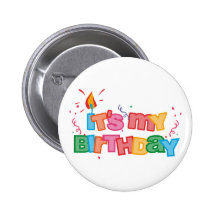 É meu botão das letras do aniversário pins