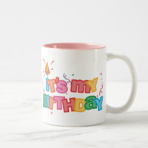 É minha caneca das letras do aniversário