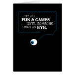 É todo o divertimento & os jogos até alguém perdem cartoes