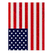 E.U. - Bandeira americana Cartao Postal