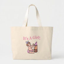 É uma menina (o batom) bolsas de lona