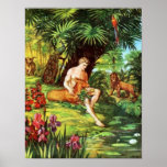 Eden Adam no jardim Poster