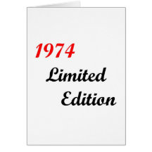 Edição 1974 limitada cartão