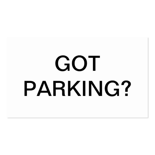 Edição do estacionamento modelos cartao de visita