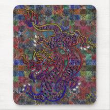 Edredão do abstrato do dragão de China Mouse Pads
