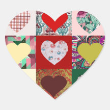 Edredão dos corações do amor adesivos em forma de corações