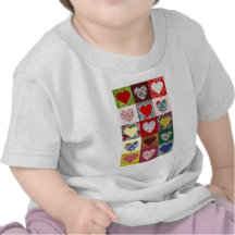 Edredão dos corações do amor camiseta