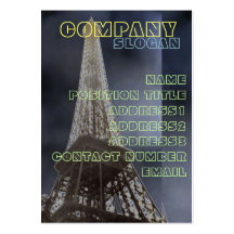 Eiffel solar modelo de cartões de visita