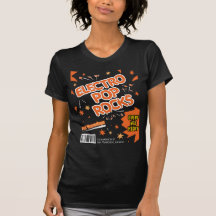 Electro t-shirt da laranja dos doces de rochas do 