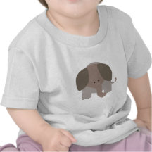Elefante bonito de Brown Camisetas