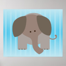 Elefante bonito de Brown Pôsteres
