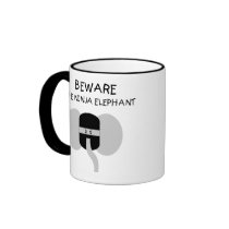 Elefante de Ninja! canecas