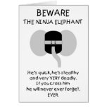 Elefante de Ninja! Cartão
