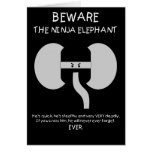Elefante de Ninja! Cartões