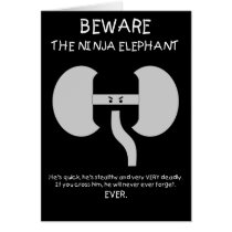 Elefante de Ninja! cartões